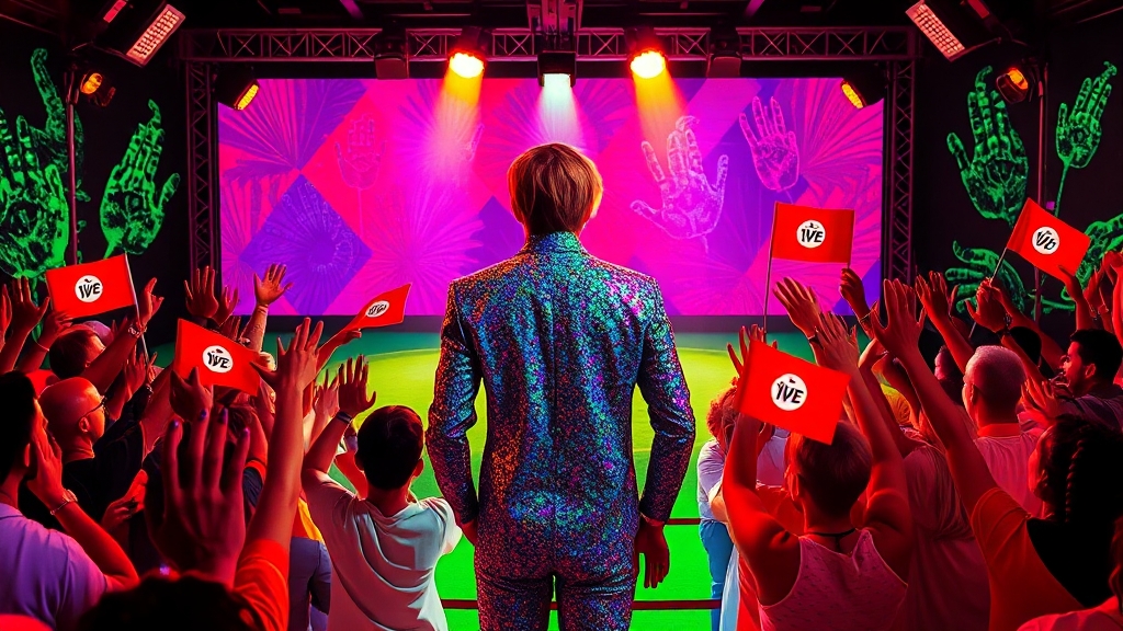 아이브 온다! 화려한 콘서트 라인업 (popart 스타일)