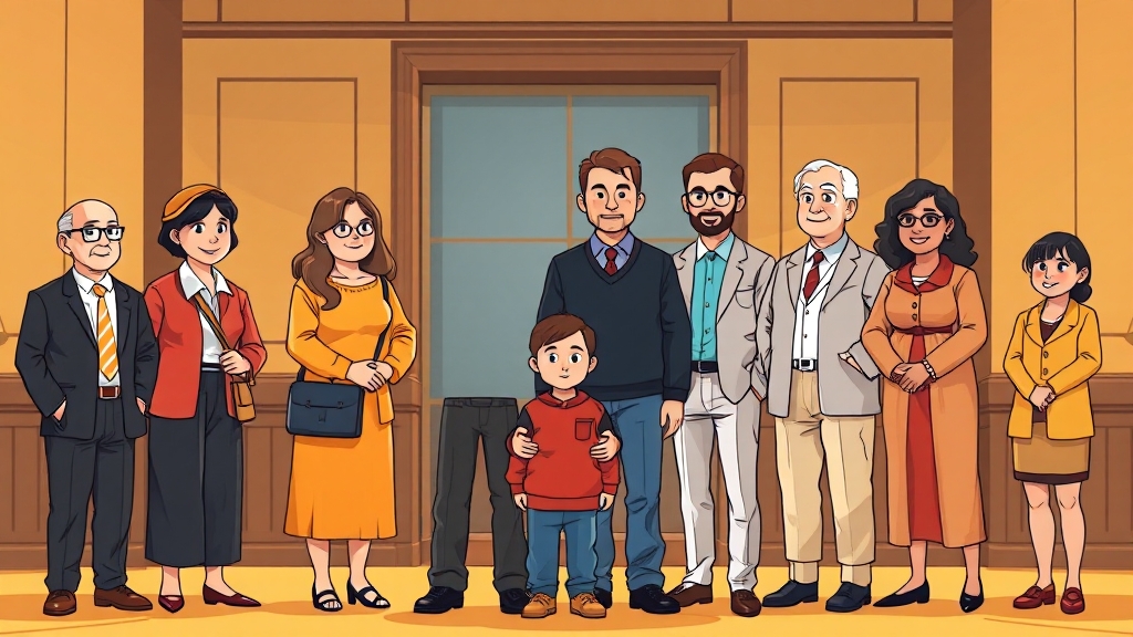 성년후견인 자격 및 역할 (cartoon 스타일)