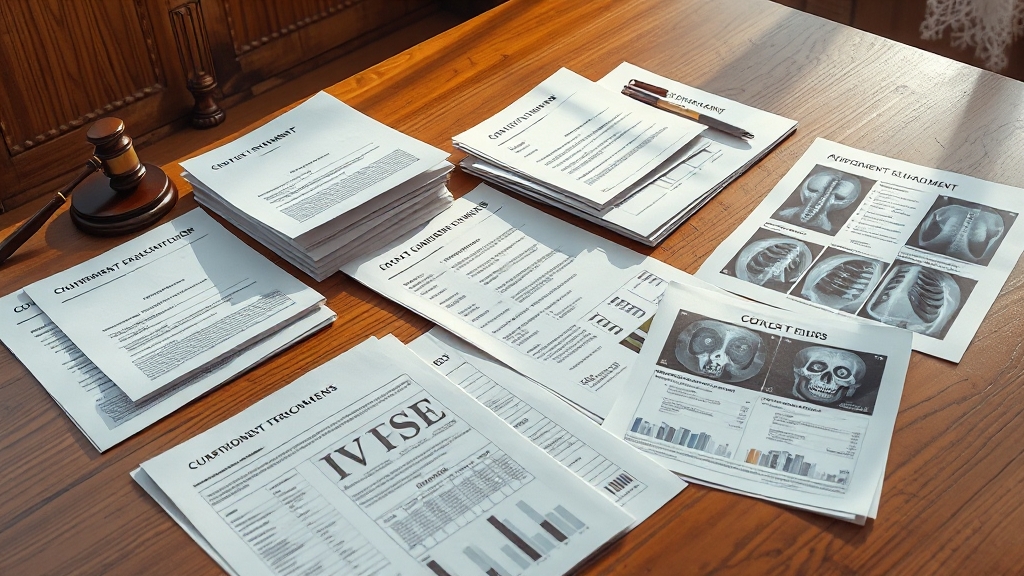 성년후견 신청 시 필요 서류 및 비용 (realistic 스타일)