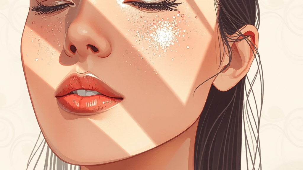 미백 효과 유지를 위한 관리법 (illustration 스타일)