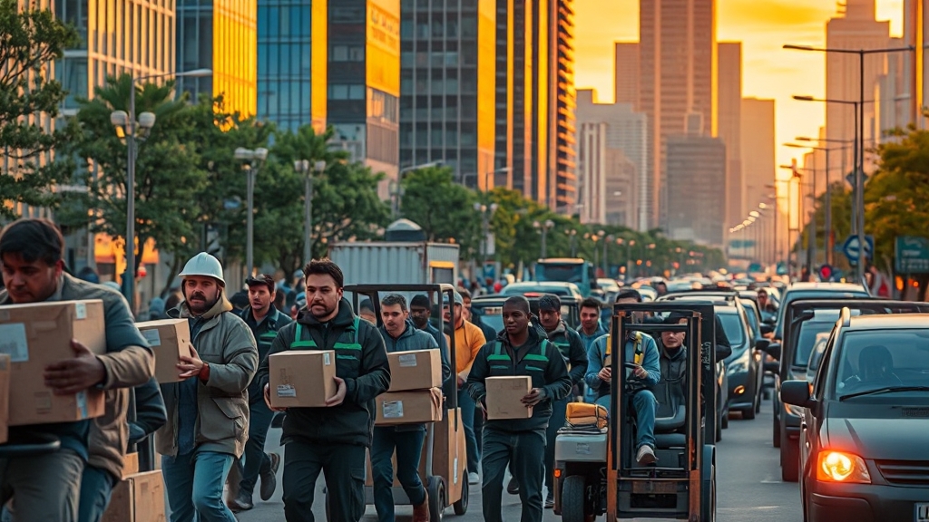 포장이사 비용 구성 요소 (realistic 스타일)