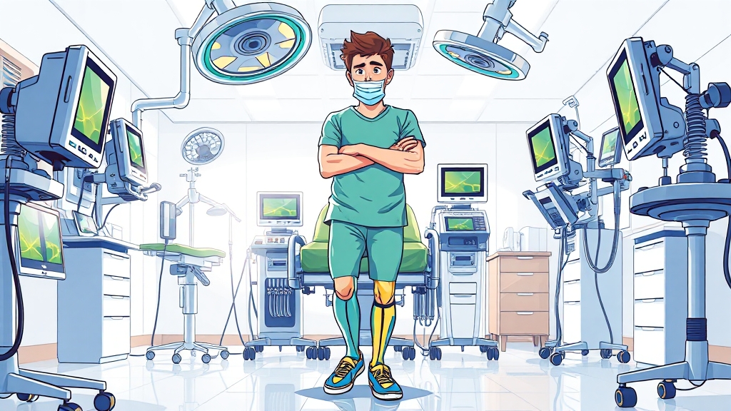 무릎 관절염 A to Z: 원인, 증상, 진단부터 치료, 예방까지 완벽 가이드 6 수술적 치료는? (cartoon 스타일)