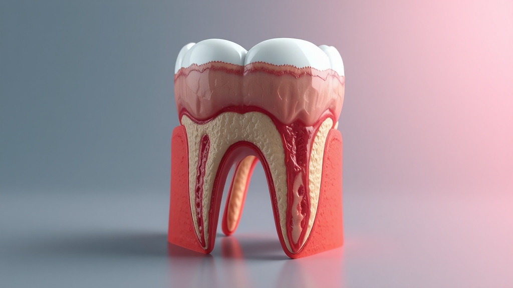 잇몸 내려앉음, 왜 생길까? (illustration 스타일)