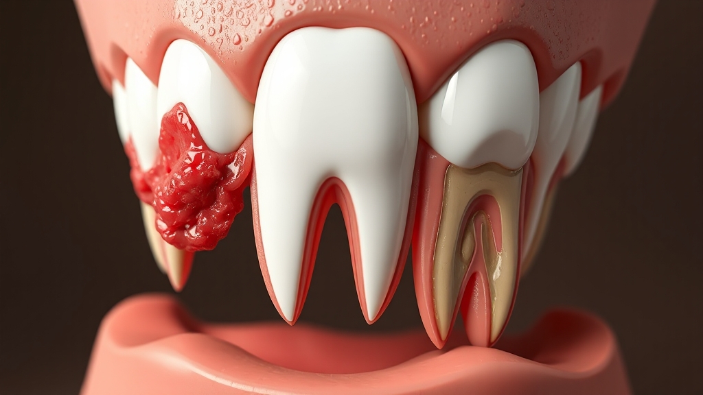 잇몸 내려앉음, 단계별 특징은? (realistic 스타일)