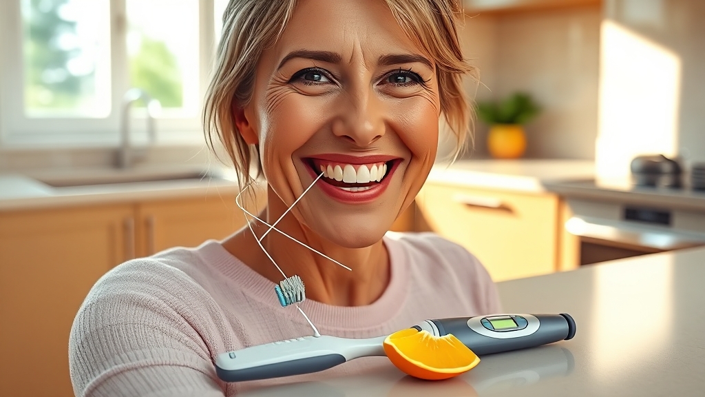 잇몸 건강, 생활 습관이 중요 (realistic 스타일)