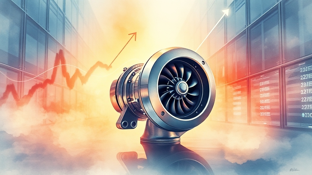 원전, 가스터빈 수주, 왜 중요할까? (watercolor 스타일)