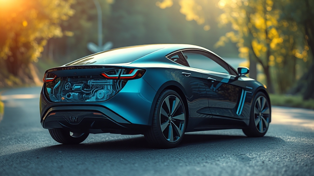 하이브리드 자동차 핵심 원리 (realistic 스타일)