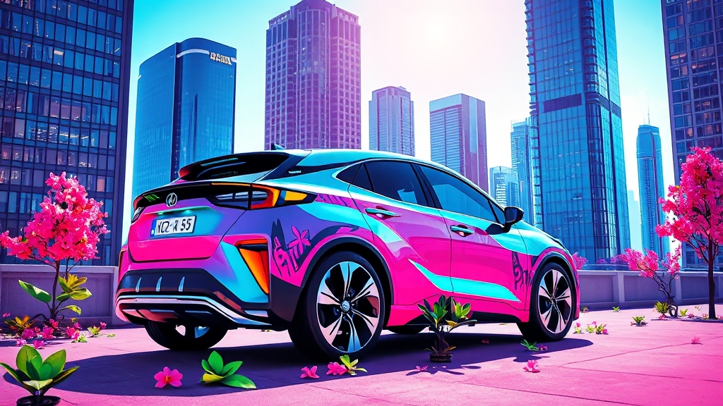 하이브리드 자동차 장점 & 혜택 (popart 스타일)