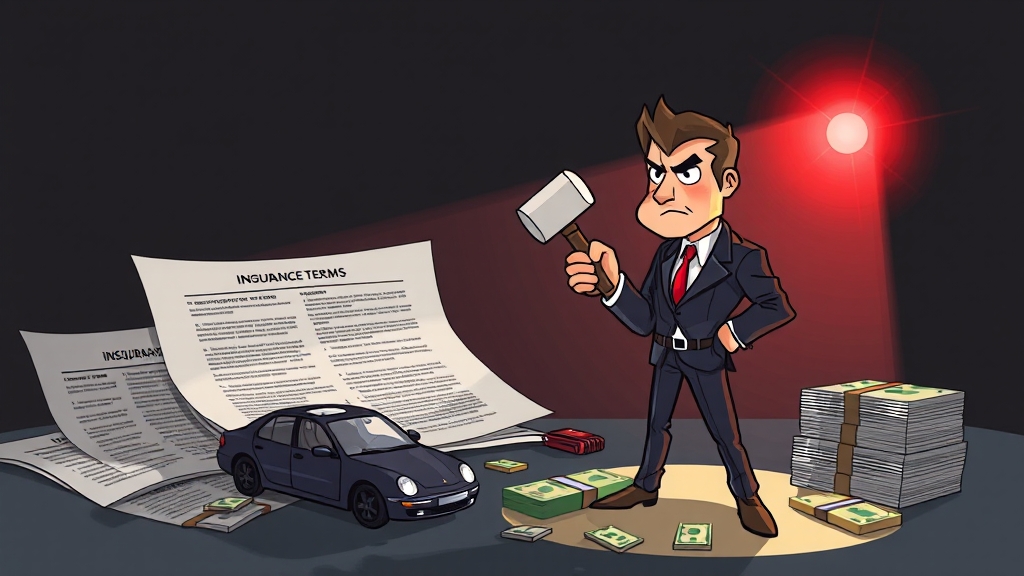 보험 분쟁 예방 & 지급 기준 (cartoon 스타일)