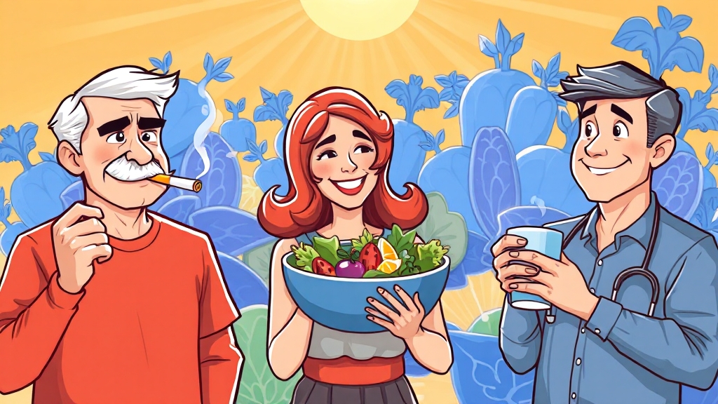 방광암 예방, 생활 속 작은 실천! (cartoon 스타일)