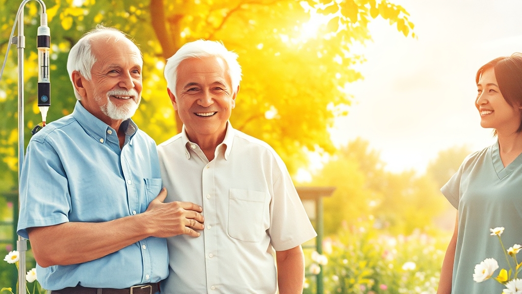 방광암 치료 후 회복, 요양병원 도움받기! (watercolor 스타일)