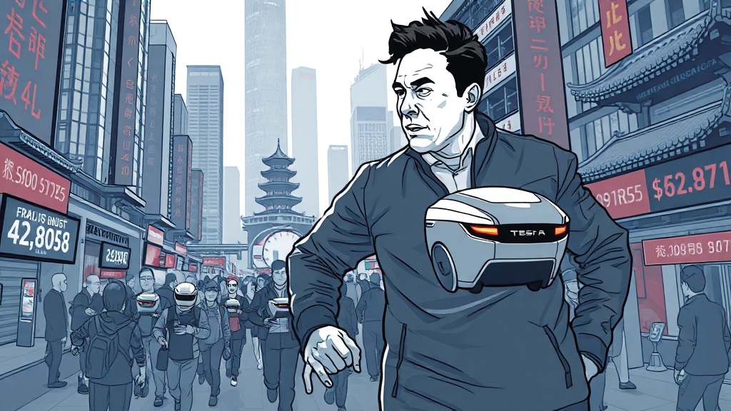 중국 시장 경쟁과 글로벌 수요 (illustration 스타일)