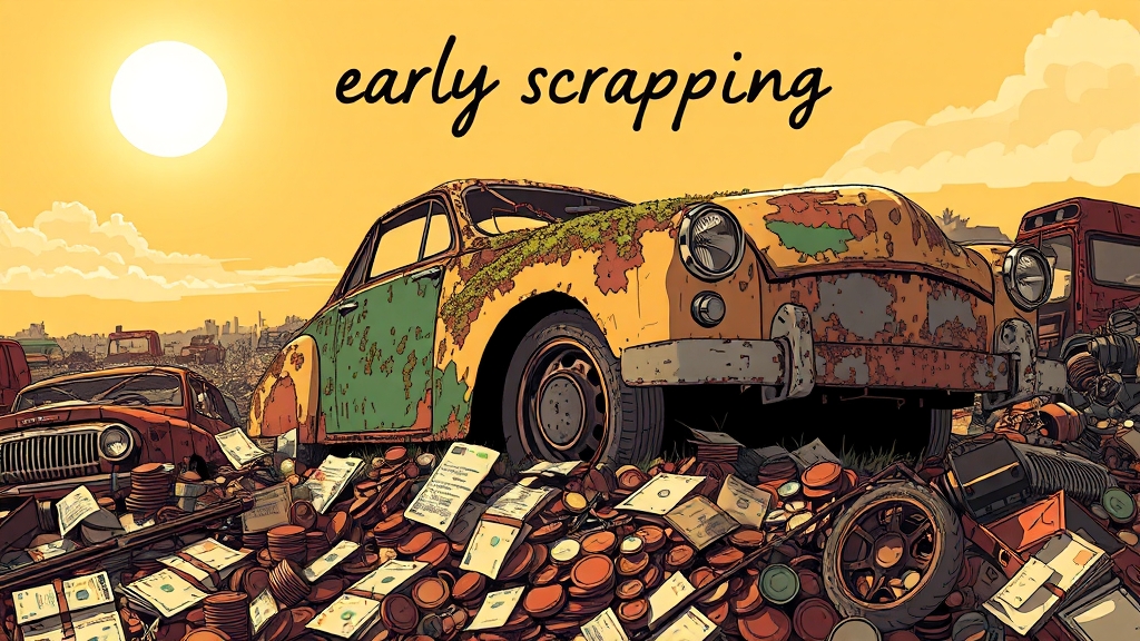 조기폐차 신청 방법 및 절차 (illustration 스타일)