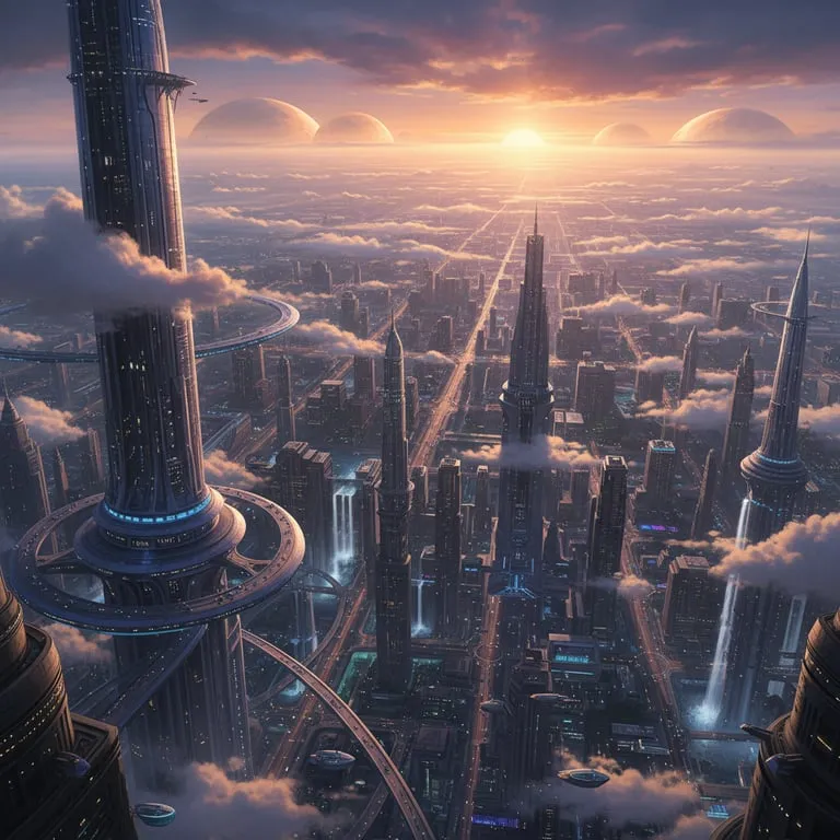 환상적인 고층 뷰의 정점, 세상의 모든 아침