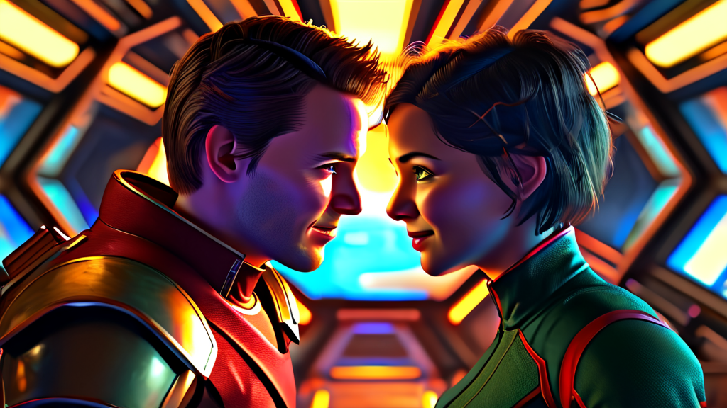 뜻밖의 만남: 외계 생명체 '로키'와의 교감 (realistic 스타일)