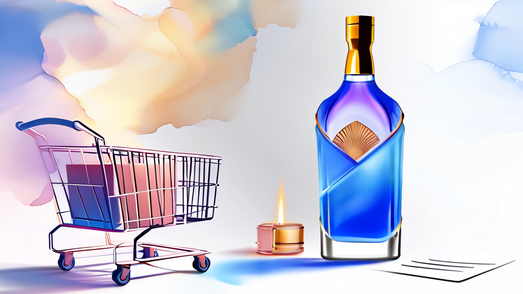 조니워커 블루라벨 구매 시 확인 사항 (watercolor 스타일)