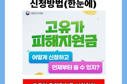 고유가 피해지원금 신청방법(한눈에)