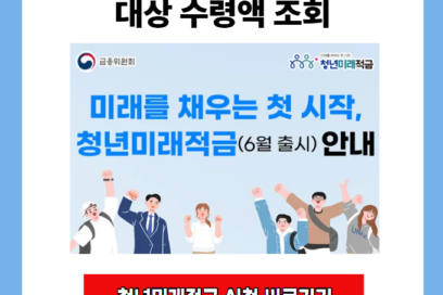 청년미래적금 신청 방법 대상 수령액 조회